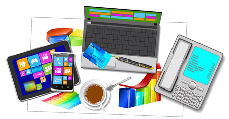 Office modern equipment.のイラスト素材