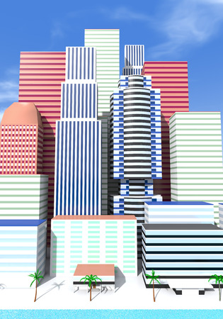 Abstract buildings in the sky.の写真素材