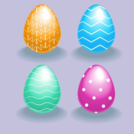 Spring holiday easter eggs.のイラスト素材