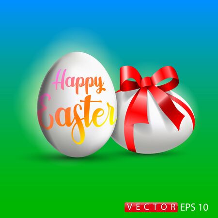 Vector illustration on the theme of the holiday Easter, Easter card with an egg. EPS 10のイラスト素材
