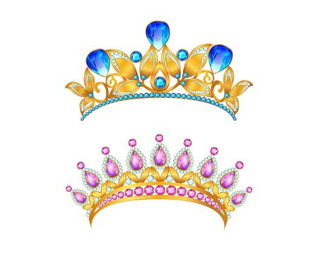 Princess crown set.のイラスト素材