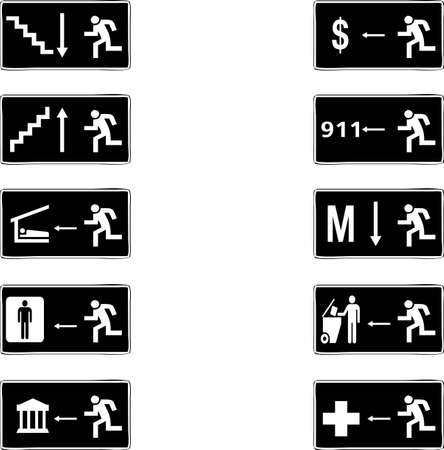 Exit pictograms のイラスト素材