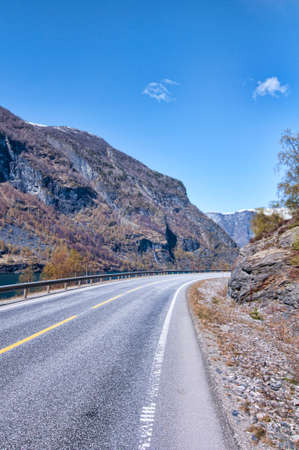 Road in Flam Norwayの写真素材