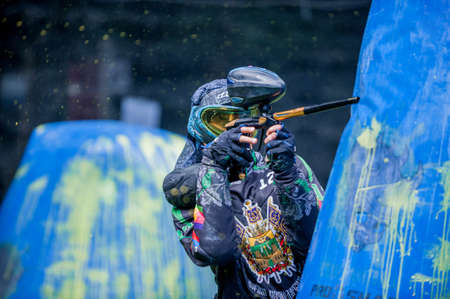Russia. Stavopol. 07/21/2018 Russian Paintball Federation Stage 4 qualifying competitions in sports...