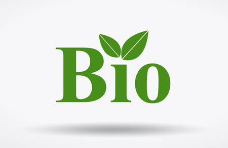 Bio, nature sign on the white backgroundのイラスト素材