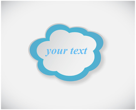 Blue Chat Cloud isolated on white backgroundのイラスト素材