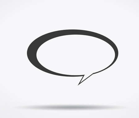 Gray Chat Icon isolated on the white backgroundのイラスト素材