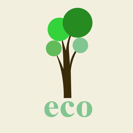 Eco Design with tree on the light backgroundのイラスト素材