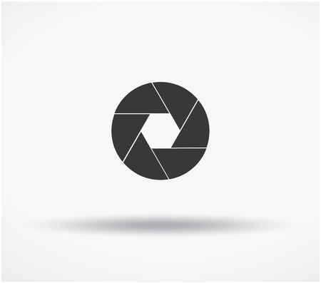 Gray shutter icon isolated on whiteのイラスト素材