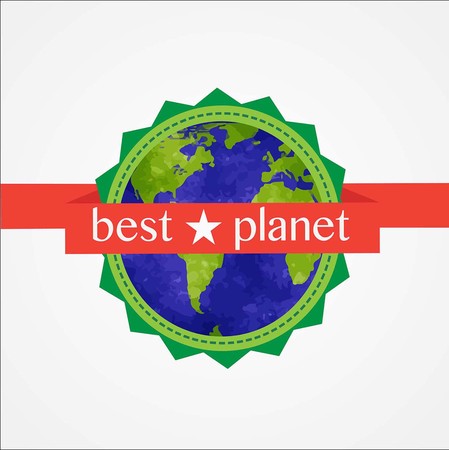 Best Planet Banner. Earth Day. Ecologyのイラスト素材