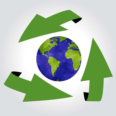 Recovey Planet sign isolated on whiteのイラスト素材