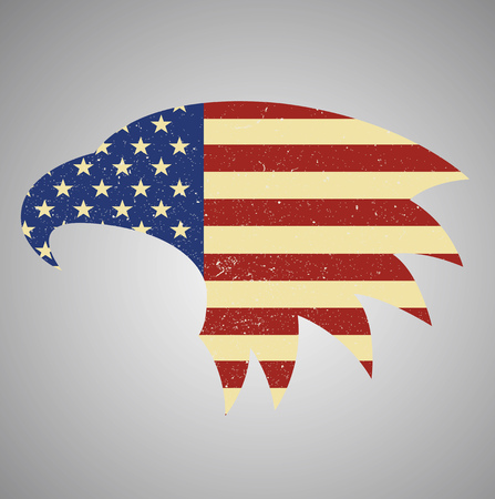 American eagle flag. American flag eagle shaped. Usa.のイラスト素材