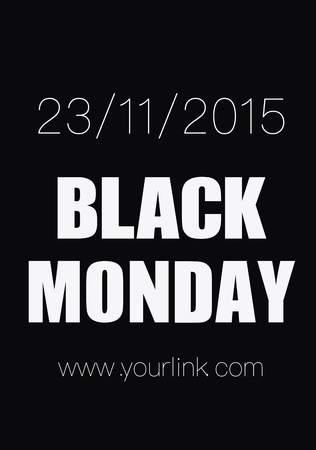 Black monday sale. Black Friday. Poster black colorのイラスト素材