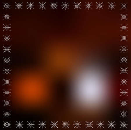 Red Christmas Background. Blured with snowflakesのイラスト素材
