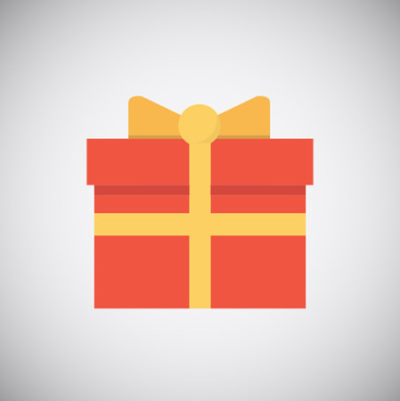 Christmas gift box icon isolated on white backgroundのイラスト素材