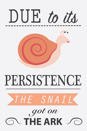 Motivation picture for persistence. Flat design banner.のイラスト素材
