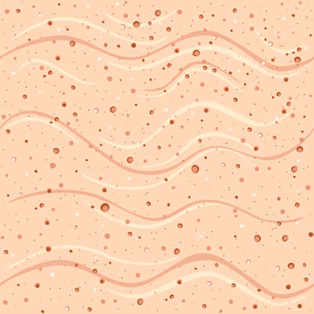 Cute, cartoon style beach sand with pebbles seamless pattern. Great for Spring or Summer fabric, scrapbooking, gift wrap, wallpaper, product design product design. Surface design. Vectorのイラスト素材