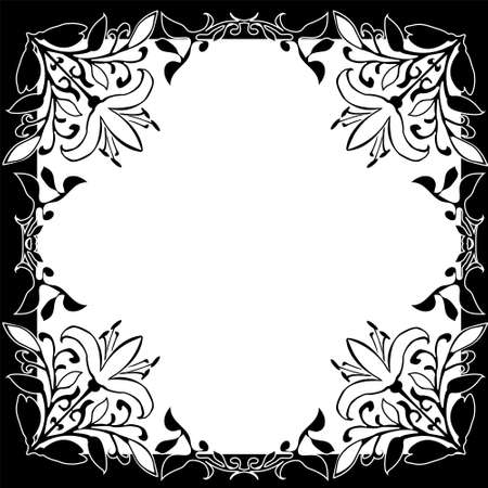 Decorative frame for design picture or may be use in tiling designのイラスト素材