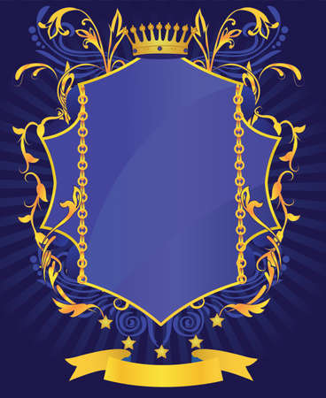 Abstract floral royal shiny victorian frameのイラスト素材