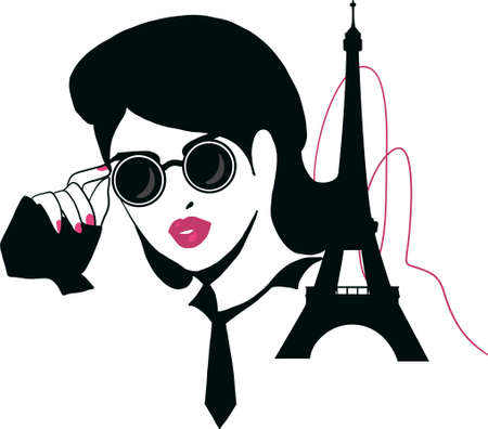 Stylish beautiful model for fashion designのイラスト素材