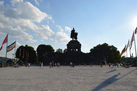 The German corner in Koblenzのeditorial素材