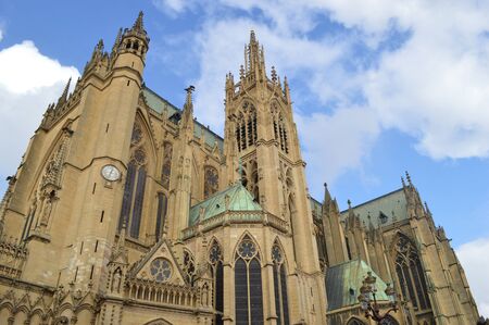 Cathédrale Saint-Etienne in Metzの写真素材