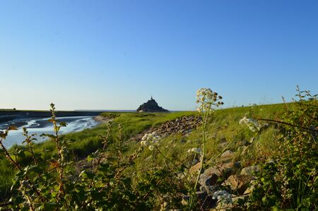 The Mont-Saint-Michel in Normandyの写真素材
