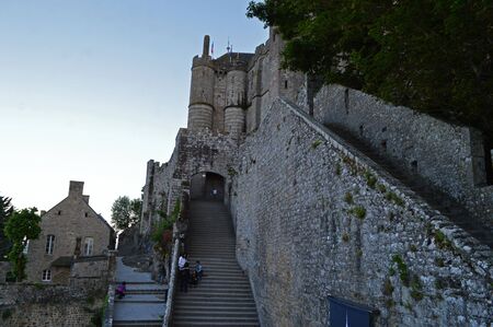 The Mont-Saint-Michel in Normandyの写真素材