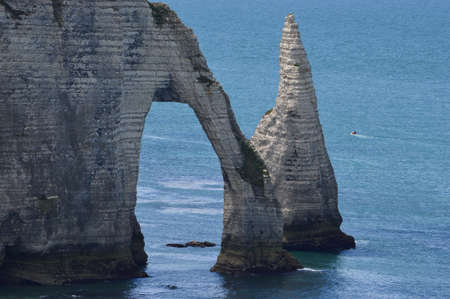 Etretat in Normandy, Franceの写真素材