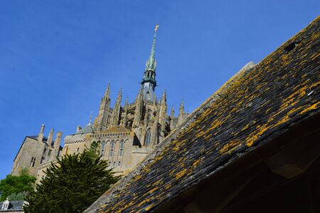 The Mont-Saint-Michel in Franceの写真素材