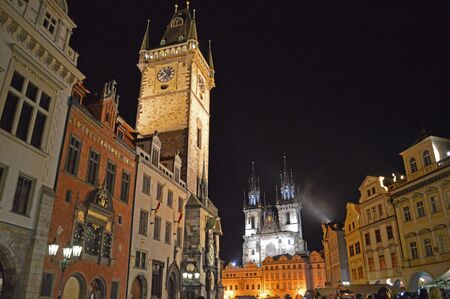Night view of Pragueのeditorial素材