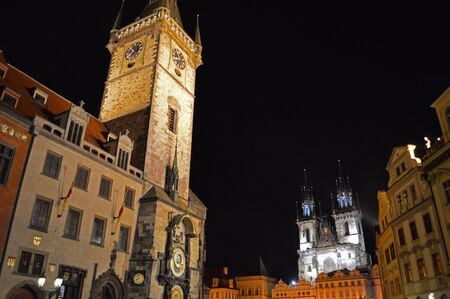 Night view of Pragueのeditorial素材