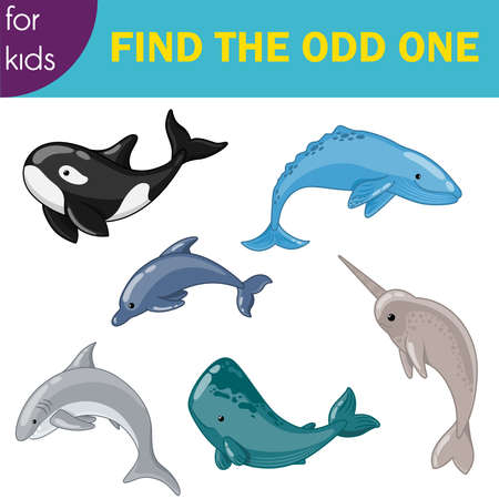 Kids game find the odd oneのイラスト素材