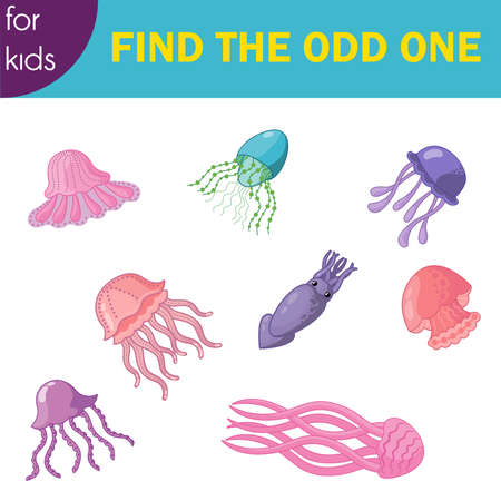 Kids game find the odd oneのイラスト素材