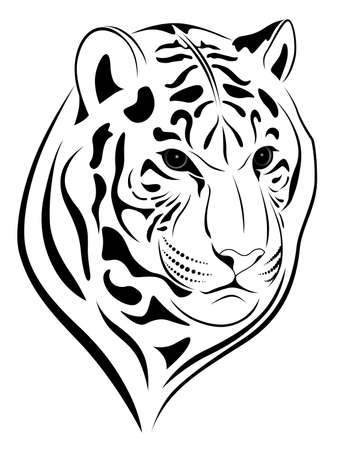 Tiger in the form of a tattooのイラスト素材