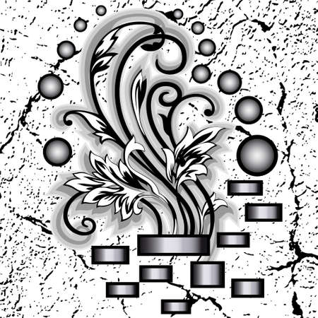 Background with a flower patternのイラスト素材