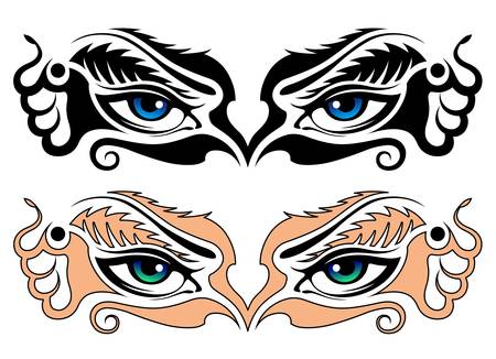 Vector, abstract image of eyes of the girlのイラスト素材