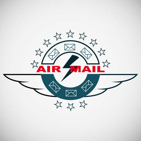 Vector stamp air mailのイラスト素材