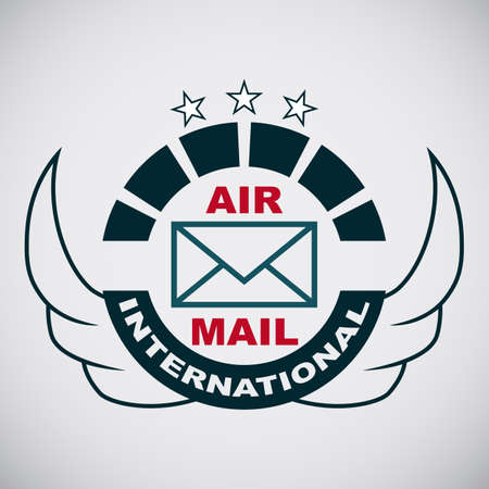 Vector stamp air mailのイラスト素材
