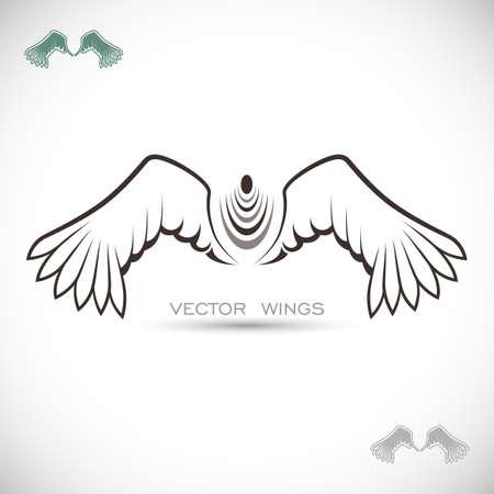 Label with wingsのイラスト素材