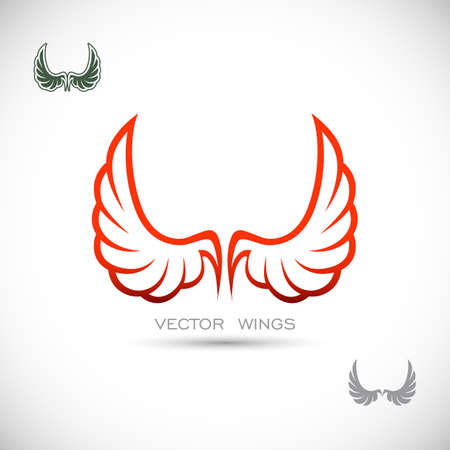 Label with wingsのイラスト素材