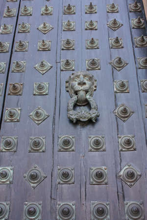 Knocker in Santiago de Compostela Cathedralの写真素材