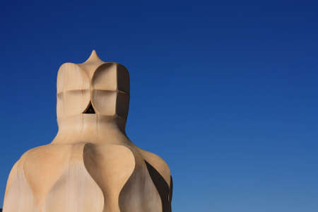 Barcelona and Gaudí: La Pedrera or Casa Milaの写真素材