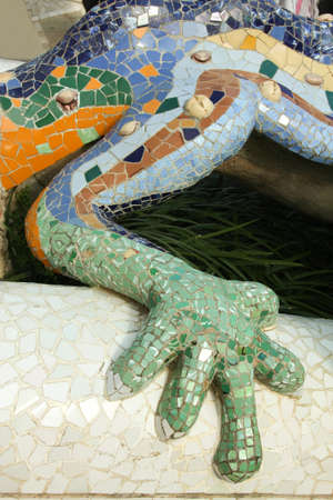 Park Guell, Antonio Gaudi, barcelonaの写真素材