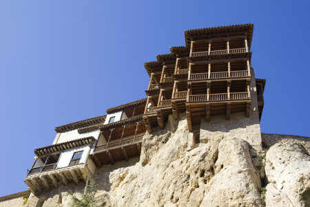 hanging houses, Cuenca, Castile-La Mancha, Spainのeditorial素材