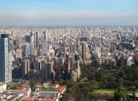 Aerial photo  Panorama of Buenos Aires, Argentinaの写真素材