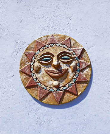 Sun on the wall  Colonia de Sacramento, Uruguayの写真素材