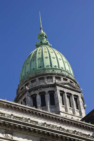 Detail of National Congress in Buenos Aires, Argentinaの写真素材