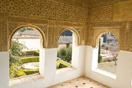 Generalife Gardens from inside the palace 