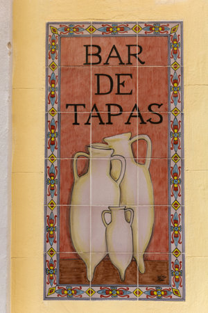 Sign tapas in a Spanish bar. Spainのeditorial素材